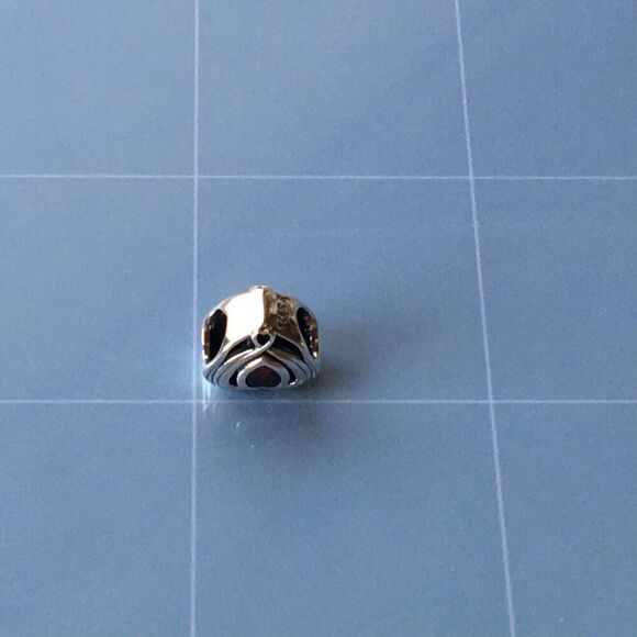 Sterling Silver Charm Red Cubic Zirconia 925 Heart Bead Fits Pandora Bracelet - Picture 4 of 9